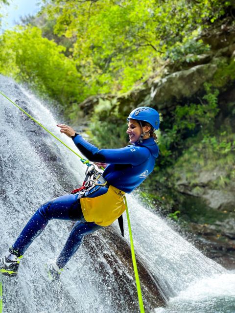 From Funchal: Intermediate (Level 2) Canyoning Adventure - The first waterfalls reach 18 meters