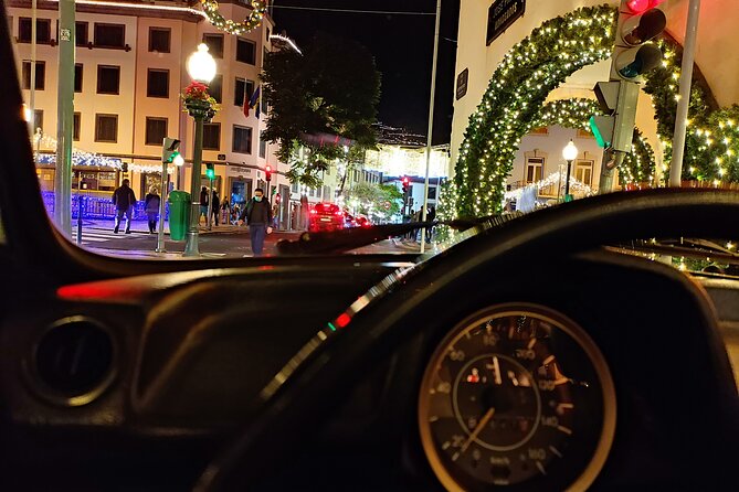 Funchal Christmas lights sightseeing night tour - Passing the Farmers Market