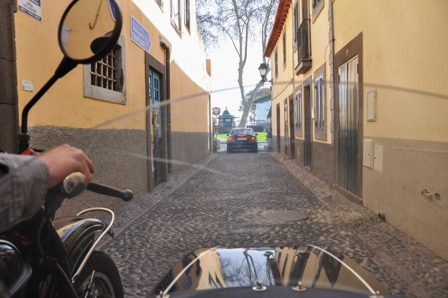 Funchal Exploration: Sidecar Tour with Historical Insights - Old Town doors, walls, and photo stops