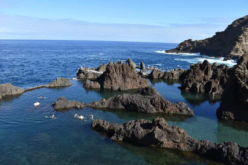Funchal: Waterfalls, Volcanic Pools, and Fanal Forest Tour - Seixal’s black sand and the lava pools