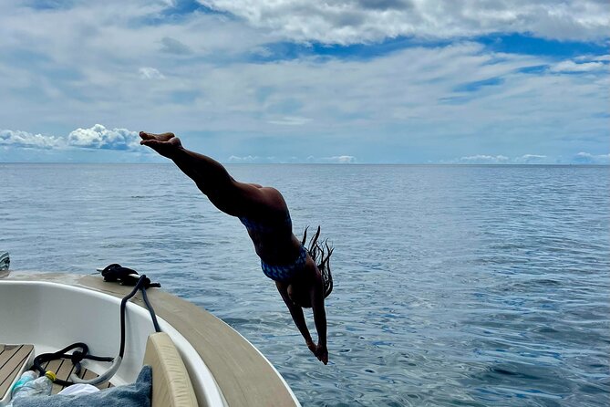 HD Private Boat Tour from Funchal – Swim, Paddle, Snorkel&Relax - Fajã dos Padres beneath the cliff