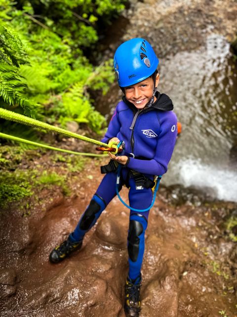 Madeira: Beginner Canyoning - Level 1 - Rappelling beside waterfalls