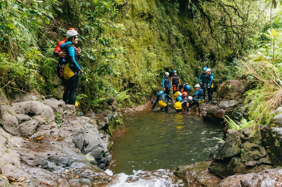 Madeira Canyoning Beginners – Easy & Fun Waterfall Adventure - A 15-minute walk into rural Madeira