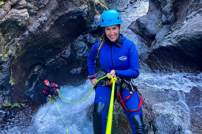 Madeira Canyoning Intermediate - The snack break and the taller waterfalls