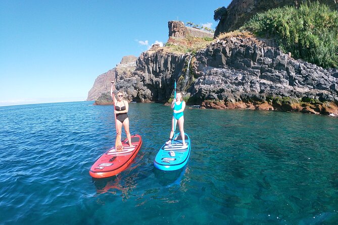 Private Stand Up Paddle Tour in Câmara de Lobos - Learning the board before the coast opens up