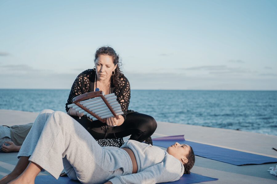 Private Yoga & Sound Bath by the Ocean - The sound bath and intuitive instruments