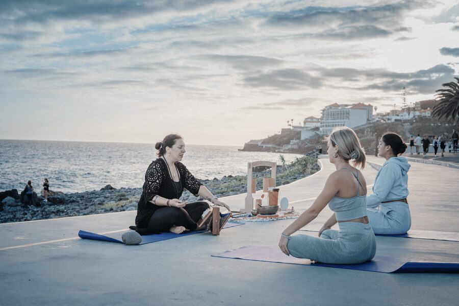 Private Yoga & Sound Bath by the Ocean - Pranayama: using breath to settle in
