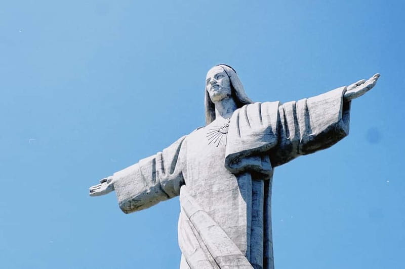 "Self-Guided" E-Bike Road Tour from Funchal to Garajau - Taking the break at Cristo Rei Viewpoint